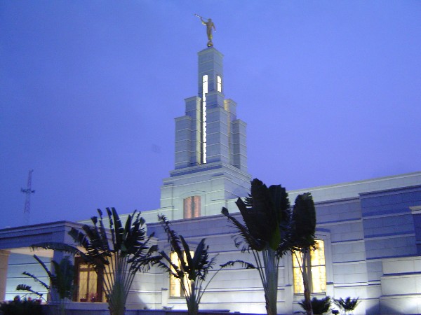 Accra Temple at night